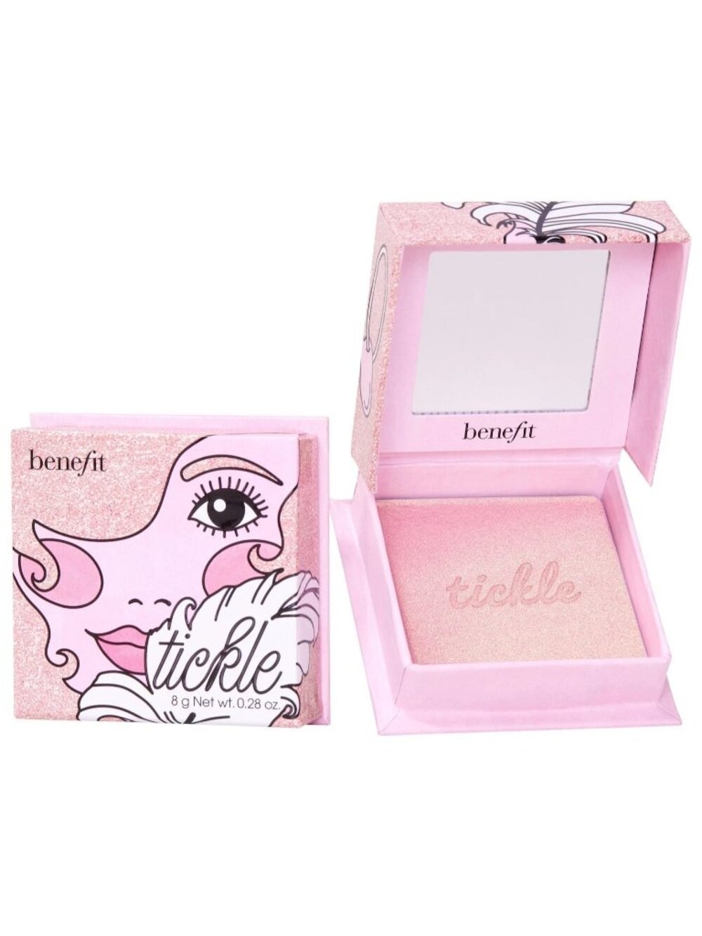 Benefit Golden Powder Highlighter Tickle 0.28oz/8g New